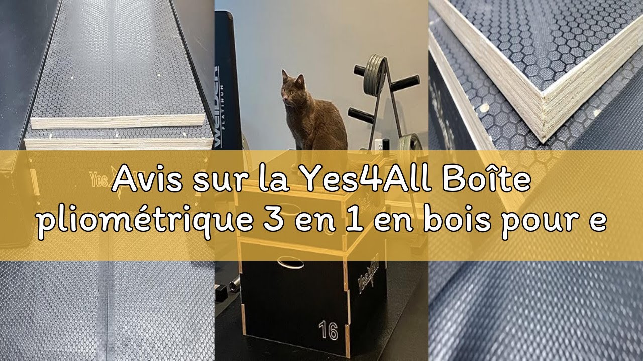 Boîte Plyo Yes4All 3-en-1 Réglable – Mousse Antidérapante, Fitness Et Pliométrie, NEUF Avec Défaut Mineur