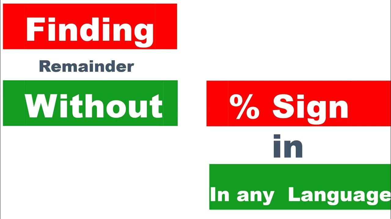 What Is Modulus Operator l Percentage Sign For Remainder L How To Find what-is-modulus-operator-in-c-coderislive-youtube