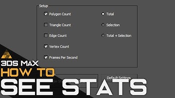 How to see Statistics in 3Ds Max - Beginner to Pro 3D Artist Part 3