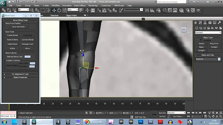Rigging and animating a horse using bones in 3ds max part 1