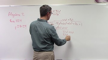 Algebra 2 1124 p. 28-29