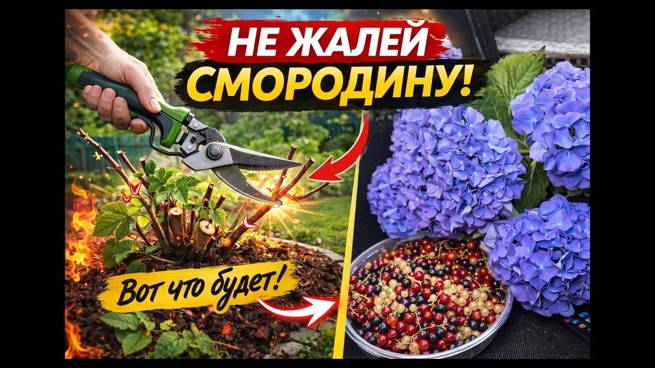 Обрезка смородины 🎋и немного о жизни на даче🏡