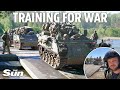 British armoured troops storm treelines &amp; cross rivers in chilling mass NATO war exercises in Poland