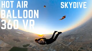 Inflatable Boat Skydiving from a Hot Air Balloon | 360 EPIC VR