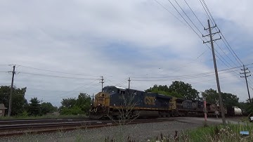 Long CSX Mixed Freight With a UP AC44CW Trailing Third - Willoughby, OH