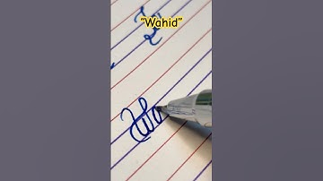 “Wahid” name in cursive handwriting #share #handwriting #calligraphy #name #shorts #shorts