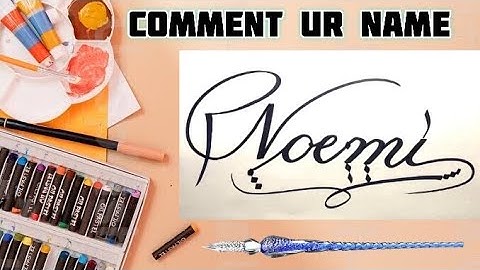 Noemi Name Signature Calligraphy Status | How to Draw, Cursive Calligraphy with Cut Marker