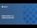 Datensicherheit vs datenschutz  definitionen und unterschiede