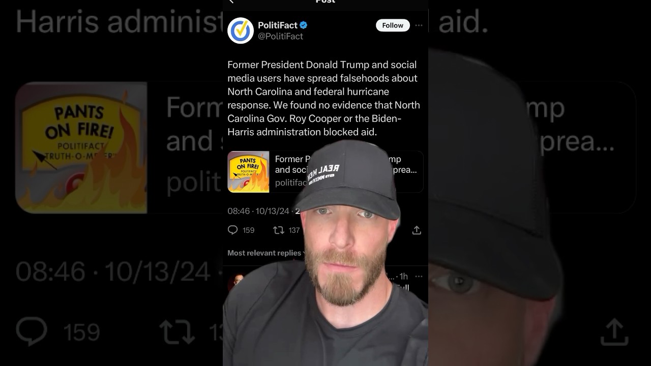 Why are they "fact checking" anything that says the response to Hurricane Helene was not right?!