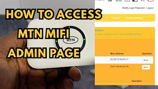 MTN MiFi एडमिन पोर्टल पर लॉग इन कैसे करें || MTN MiFi एडमिन पेज तक कैसे पहुँचें screenshot 3