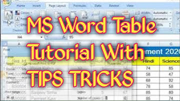MS Word Table Tutorial With TIPS TRICKS and Important Shortcut Keys Hindi
