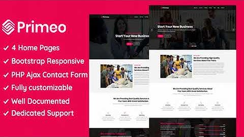 Primeo - One Page Corporate and Business HTML Template | Themeforest Website Templates and Themes