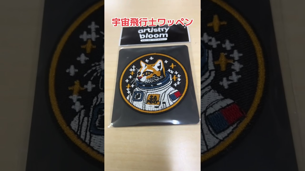 アイロンワッペンが大好きで小物や洋服にも付ける❗️これはリュックに付けます🐈‍⬛