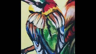 Bird Painting Poster Color