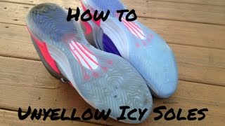 How do you clean icy soles?