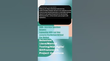 Interviewvragen voor automatiseringstesten #shorts #selenium #automationtesting #softwaretesting ...