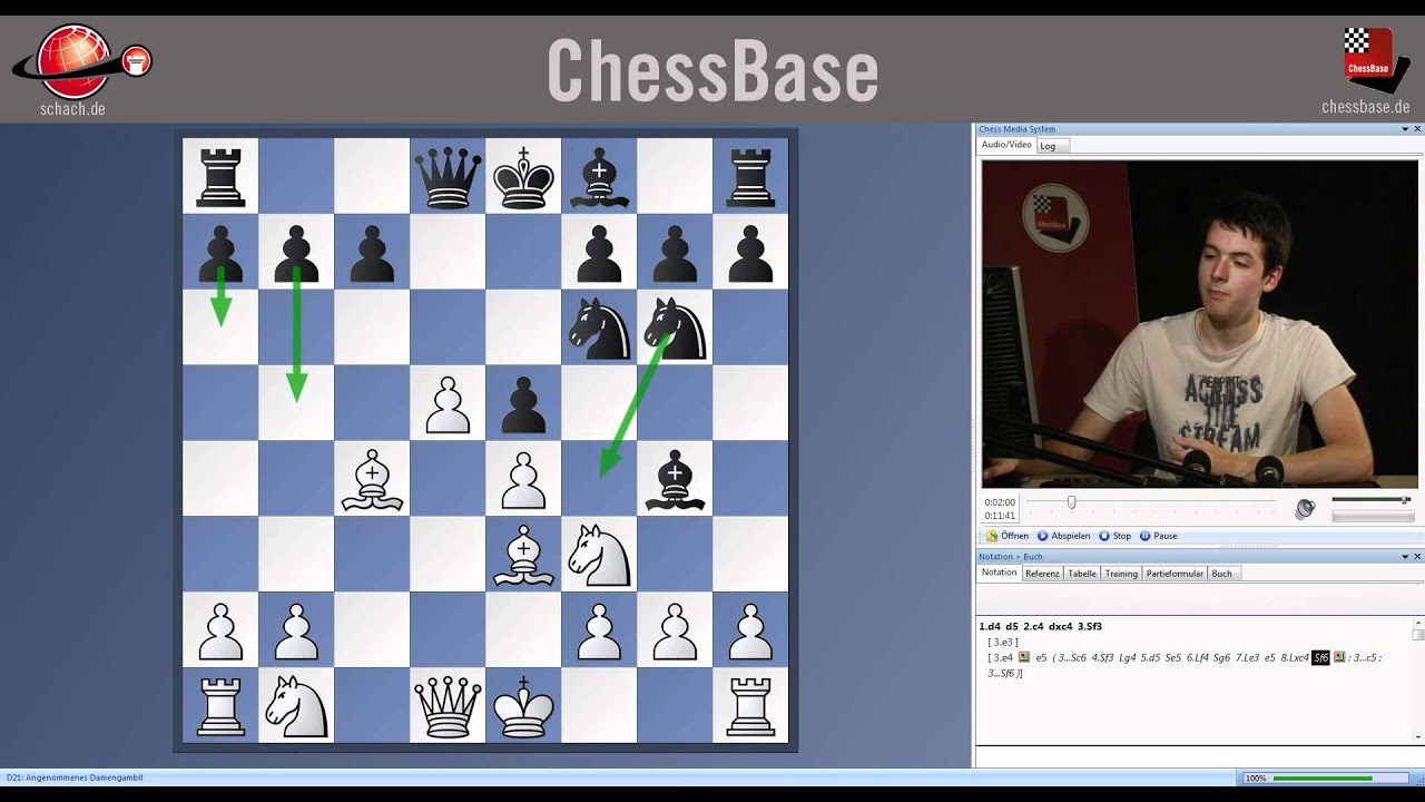 ChessBase Tutorials Band 3 Damengambit und Damenbauerspiele IM Niclas Huschenbeth 2...dxc4
