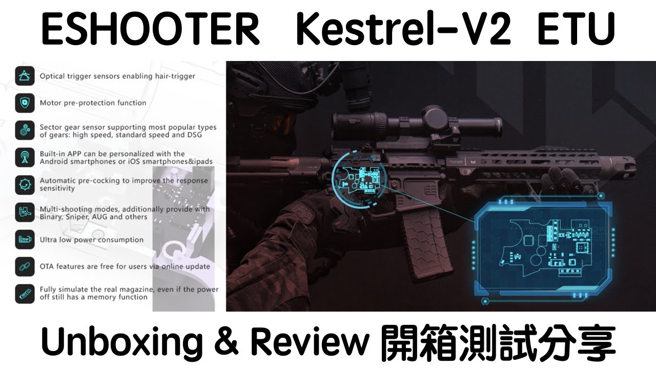 ESHOOTER Kestrel-V2 ETU - Unboxing & Review 開箱測試分享