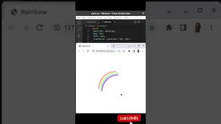 How To Create A Rainbow With HTML & CSS | #shorts