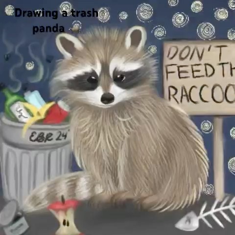 Don’t feed the raccoons! 🦝 #art #digitalart #drawing #speedpaint - YouTube