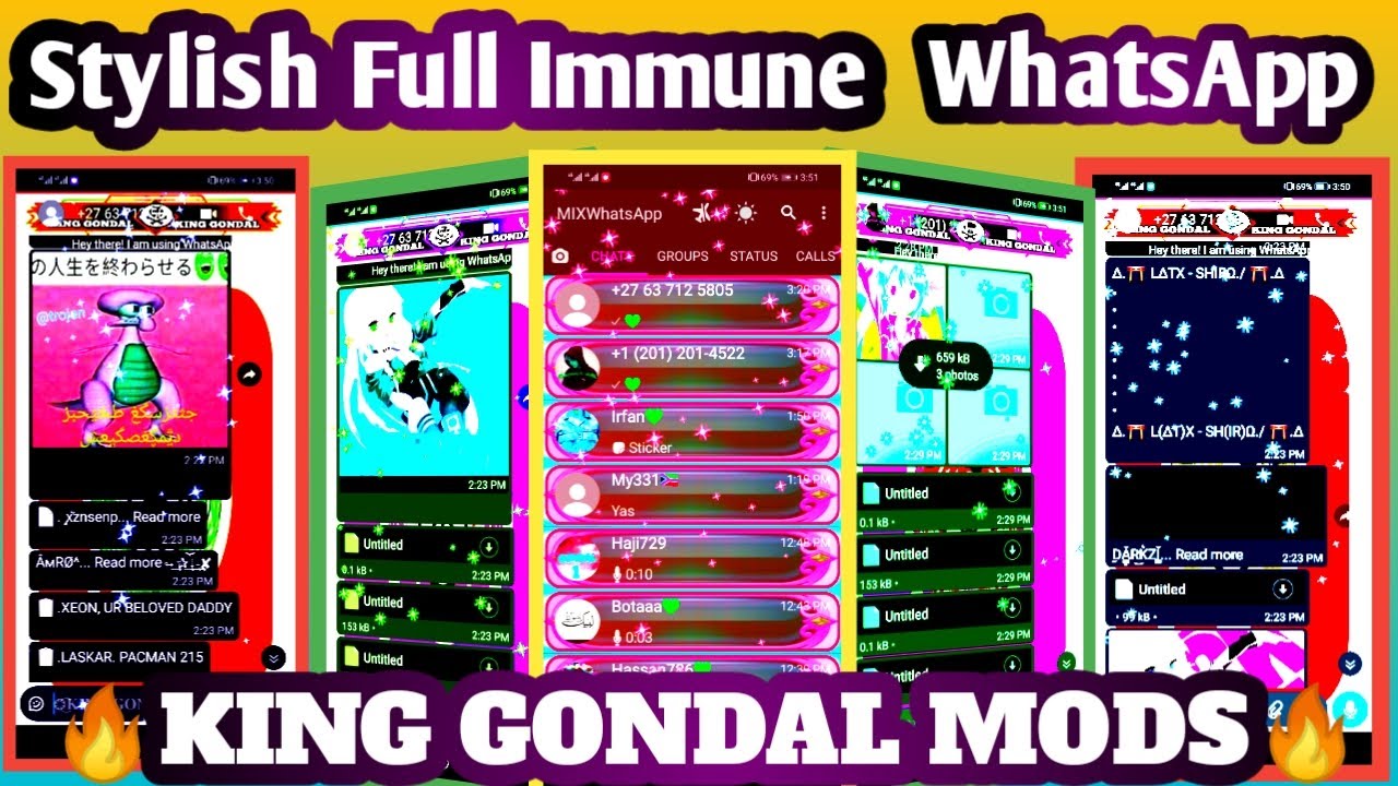 (KingGondal) Stylish Fancy MIXWhatsApp New Conversation Row New Toolbar Auto Forward All Virus Fixed