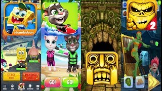 SpongeBob Game Station Vs Talking Tom Jetski Vs Temple Run Vs Zombie Run 2 Monster Runner Game screenshot 2