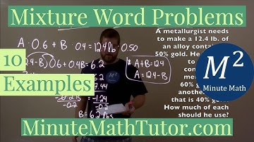 Mixture Word Problems | 10 Examples