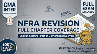 NFRA Revision in 12 minutes | English Lectures | CMA Inter Audit | Chapter 7.7