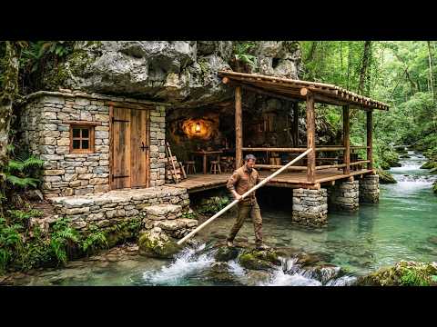 30 Days Alone: Building an Underground Cave Shelter in Rainforest (Bushcraft)