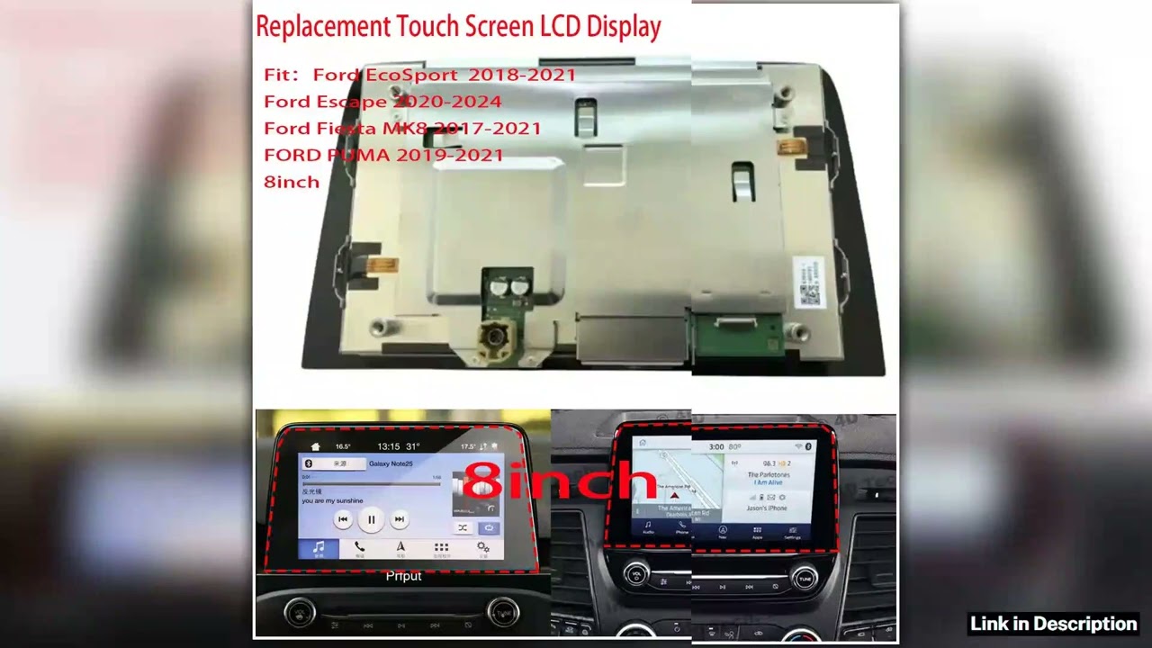 Replacement Touch Screen LCD Display Ford Ecosport Fiesta Puma Transit focus 8 K1BT18B955FC