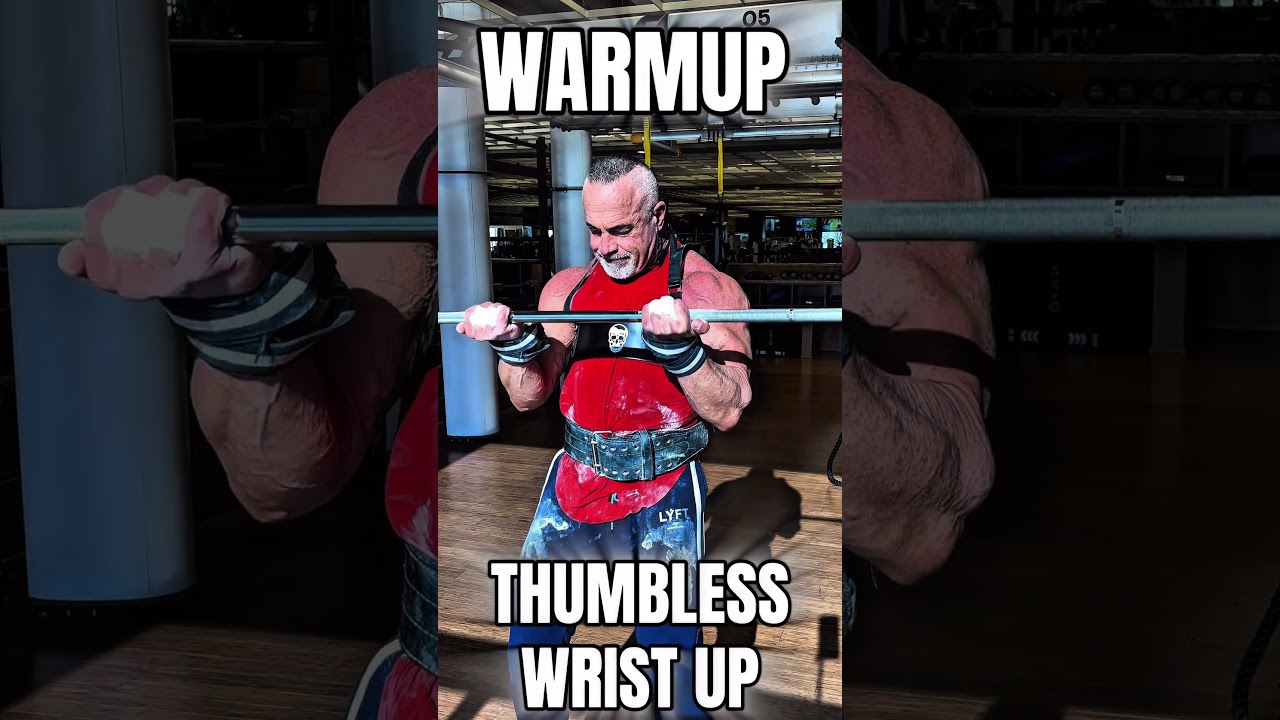 THUMBLESS GRIP LEADING WITH THE WRIST WARM-UP FOR BARBELL CURLS #warmup #biceps #workout #motivation