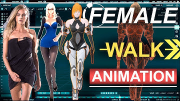 Blender 2.83 : Female Walking Cycle Animation (In 3 Minutes!!!)