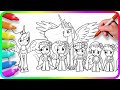 Coloring Pages MY LITTLE PONY. How to color My Little Pony. Easy Drawing Tutorial Art. MLP Coloring