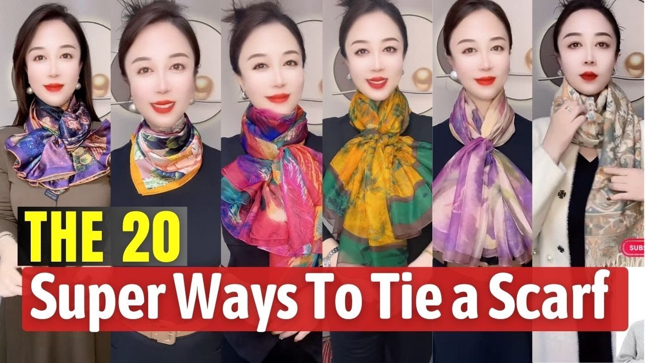 The 20 Super Ways to Tie a Silk Scarf How to wear scarf in 2023 Part16 scarftie scarfstyle