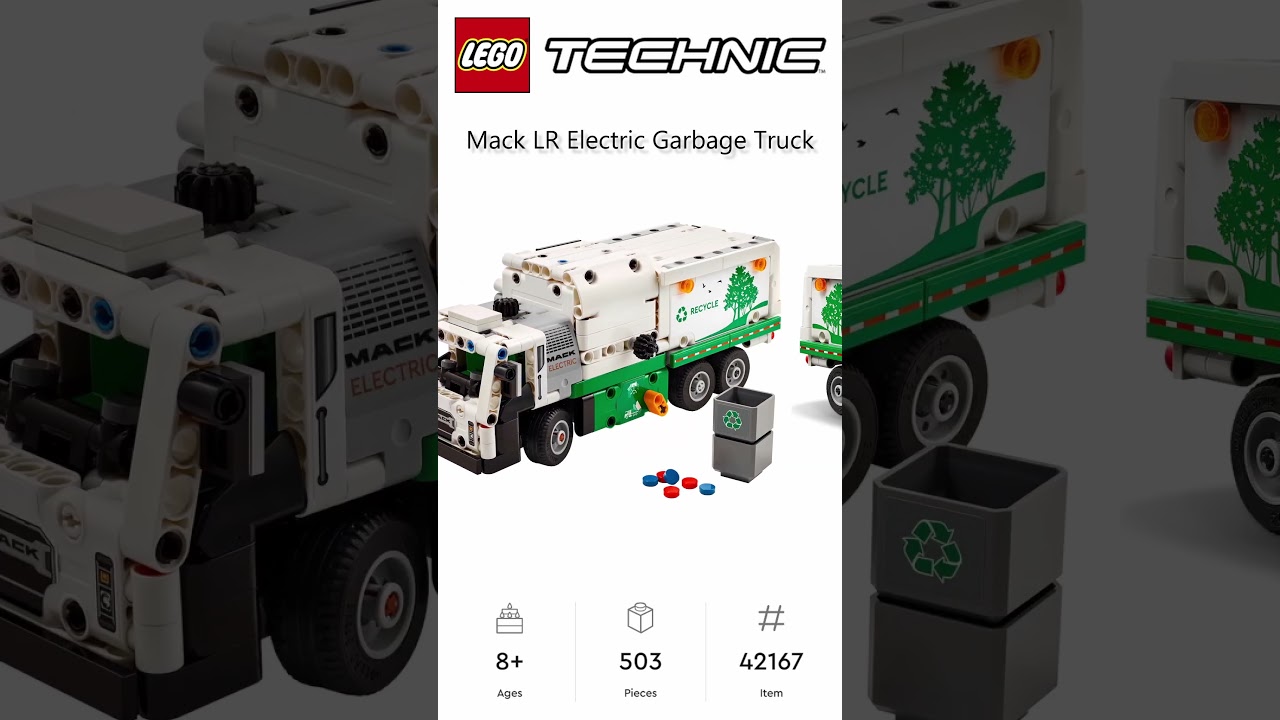 Lego Mack LR Electric Garbage Truck 42167 - купити конструктор