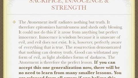 2 1 The Innocent Perception: Atonement Without Sacrifice - A Course in Miracles