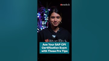 Ace Your SAP CPI Certification Exam with These Pro Tips | ZaranTech #Shorts