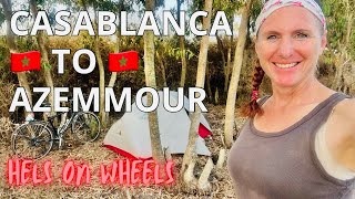 Why Wild Camping Morocco Is HARD! โบ๏ธ Cycling Casablanca & Coastal Camp | Bikepacking Africa