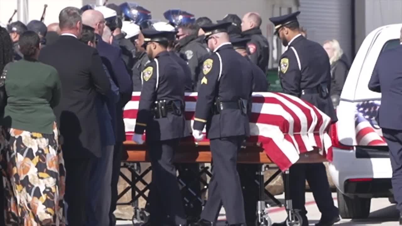 Central Texas community honors fallen police officer Elijah Garretson at funeral service