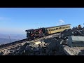 Cog Trains With Orange Fall Foliage Background