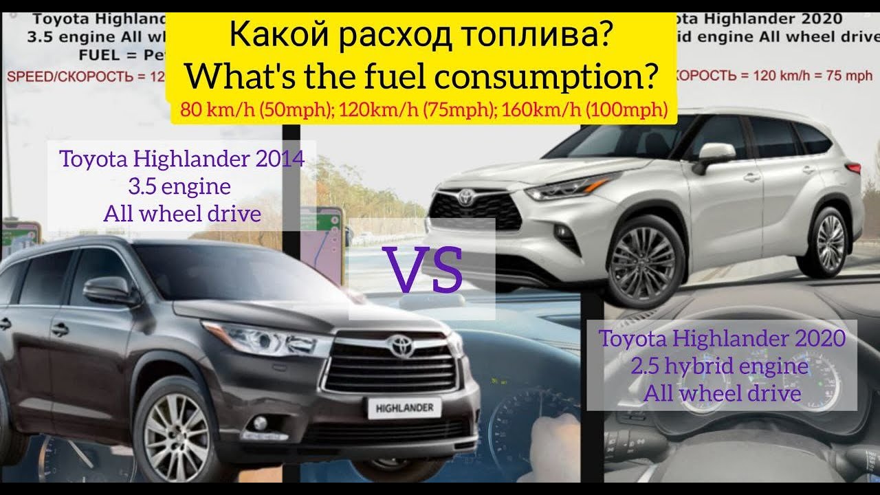 what is the real fuel consumption? Toyota Highlander 2014 VS 2020 какой ...
