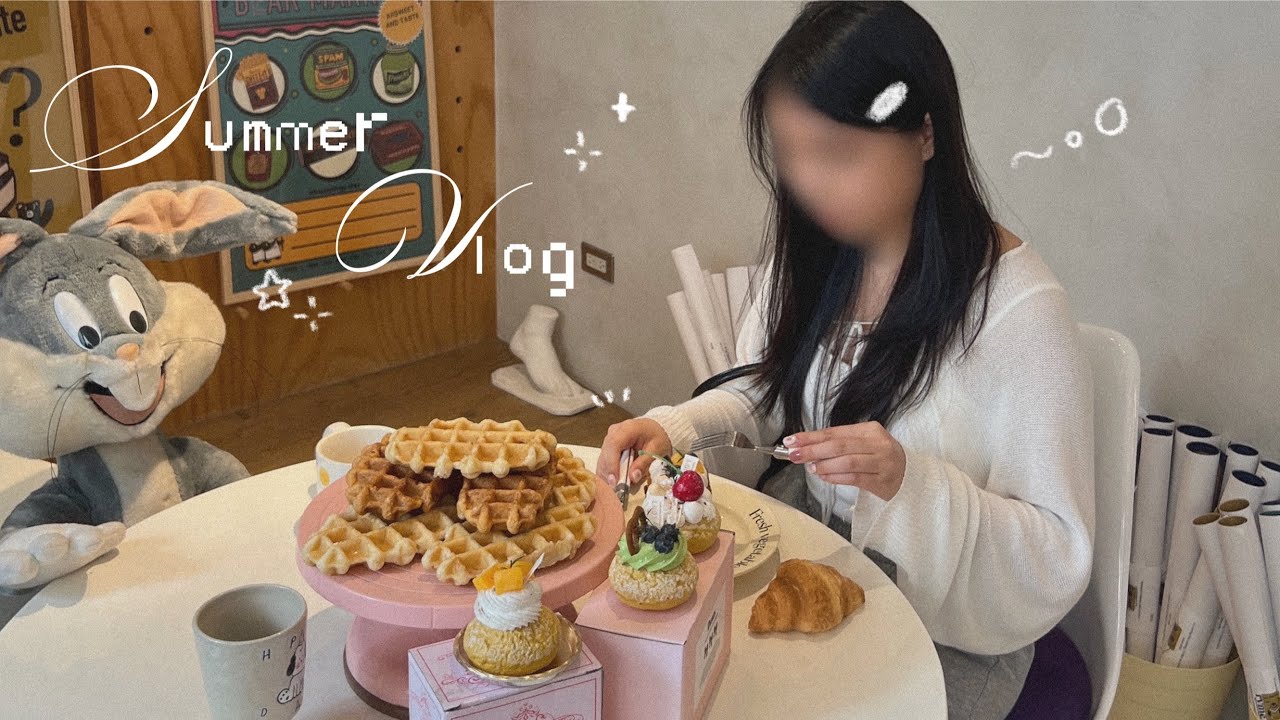 Shoujo girl summer 🍡🎐: Taiwan vlog ep.3 , cute cafes, shopping, capybara~