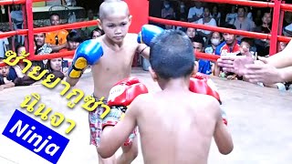 นินจาขอวัดชั้นพี่สิงโตน้อยใSingToNoi🦁VS Ninja🥷🏼🥊Muay thai kids fight! ニンジャ！！ムエタイ試合！