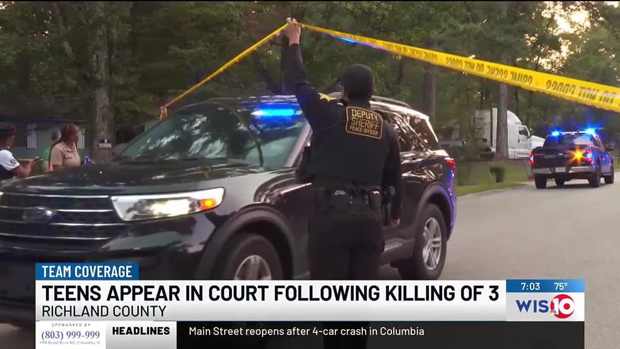 Teens appear in court following killing of three - YouTube