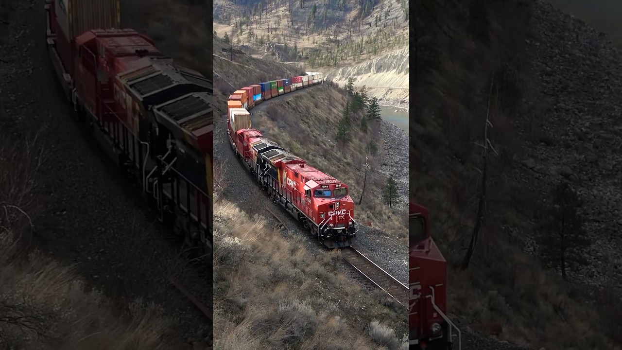 CPKC DOUBLE STACK THRU THE CANYON! #youtubeshorts