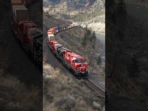 CPKC DOUBLE STACK THRU THE CANYON! #youtubeshorts