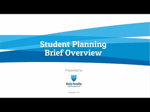 Student Planning Brief Overview | Holy Family University