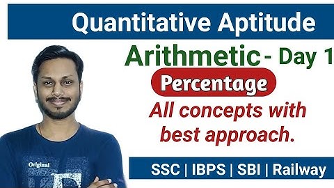 Arithmetic Series Day 1 | Percentage | Quantitative Aptitude  For SSC, IBPS, SBI, RRB | By Vipul