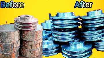 Solid Cast Iron || Motor Pulley On Manual Lathe Machine