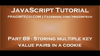 Store multiple key value pairs in a cookie